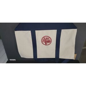 Trader Joe's Reusable Canvas Eco Tote Bag Heavy Duty Bag Blue White Brand NEW‼️‎